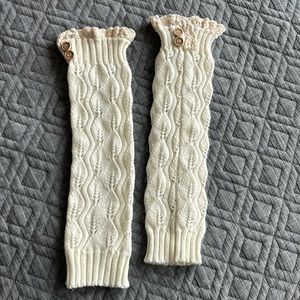 Ivory leg warmers/ boot socks